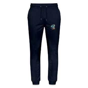 Wasserfarben Drache - Stanley/Stella Unisex Bio Jogginghose Mover  - Navy - Vorne - Marisol (170cm) & Nik (191cm)