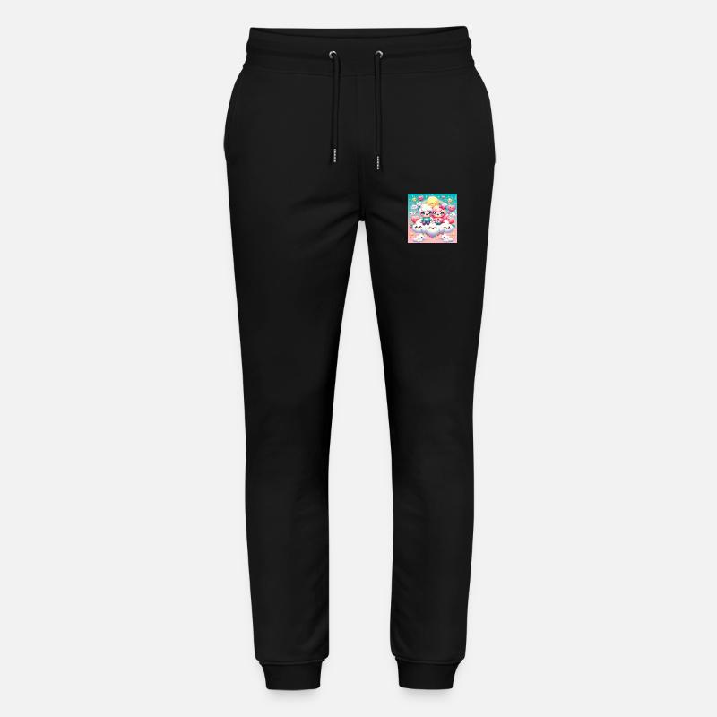 Cartoon Paar - Stanley/Stella Unisex Bio Jogginghose Mover  - Schwarz