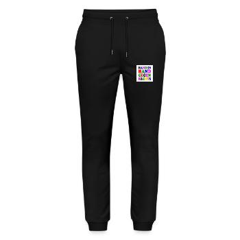 Gegen rechts - Stanley/Stella Unisex Bio Jogginghose Mover  - Schwarz - Vorne - Marisol (170cm) & Nik (191cm)