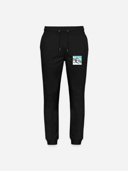 Ski-Pinguin - Stanley/Stella Unisex Bio Jogginghose Mover  - Schwarz