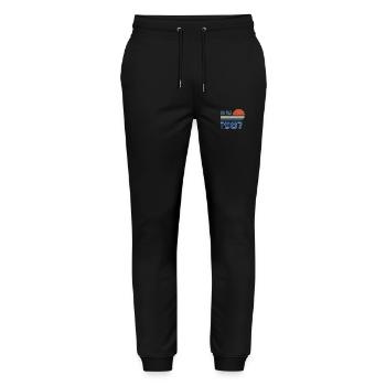 Vintage 1987 - Stanley/Stella Mover Unisex Organic Jogging Trousers - black - Front - Marisol (170cm) & Nik (191cm)