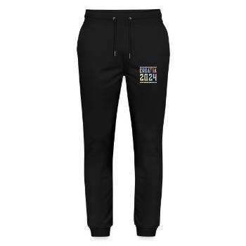 Croatia 2024 Colorful - Stanley/Stella Mover Unisex Organic Jogging Trousers - black - Front - Marisol (170cm) & Nik (191cm)