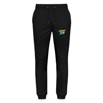 California 2024 Bunt Urlaub Team - Stanley/Stella Unisex Bio Jogginghose Mover  - Schwarz - Vorne - Marisol (170cm) & Nik (191cm)