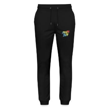 Croatie 2024 Équipe de vacances colorée - Pantalon de jogging bio MOVER Stanley/Stella unisexe - noir - Devant - Marisol (170cm) & Nik (191cm)