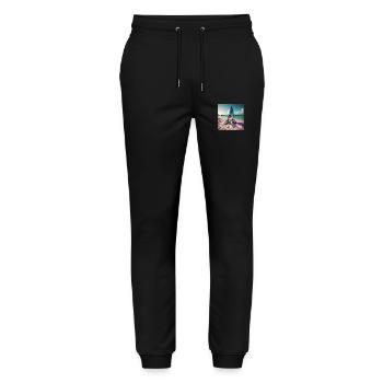 Summer To Mars - Stanley/Stella Unisex Bio Jogginghose Mover  - Schwarz - Vorne - Marisol (170cm) & Nik (191cm)