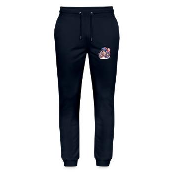 Jeune patriote - Pantalon de jogging bio MOVER Stanley/Stella unisexe - marine - Devant - Marisol (170cm) & Nik (191cm)