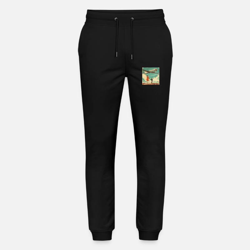 Vintage Airline Ad (fictional ) - Stanley/Stella Unisex Bio Jogginghose Mover  - Schwarz
