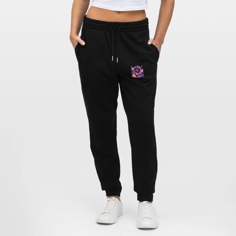 Space Kitty mit Softeis und Lolli im Weltall Stanley/Stella Mover Unisex Organic Jogging Trousers