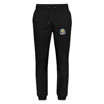 Space chick on a rocket in space - Stanley/Stella Mover Unisex Organic Jogging Trousers - black - Front - Marisol (170cm) & Nik (191cm)