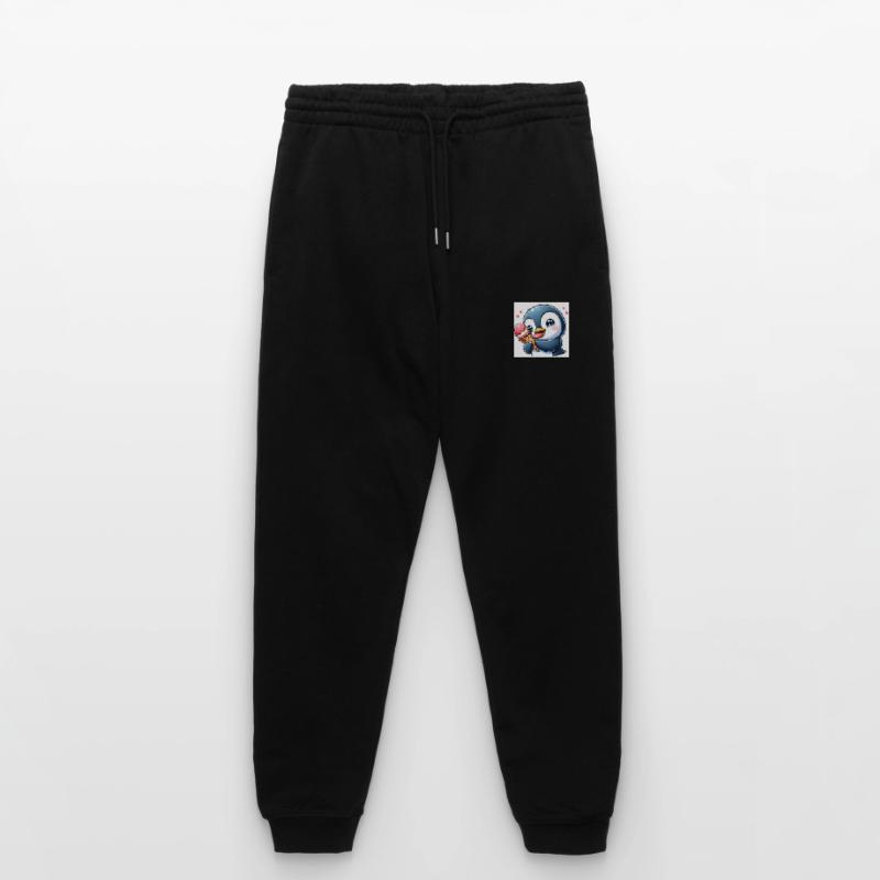 Süsser Pinguin am Softeis essen. Pinguin mit Eis Stanley/Stella Unisex Bio Jogginghose Mover 