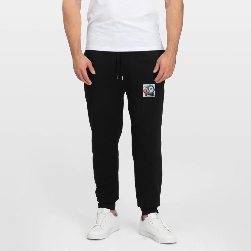 Süsser Pinguin am Softeis essen. Pinguin mit Eis Stanley/Stella Unisex Bio Jogginghose Mover 