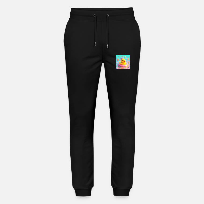 Badeand med krone i 3D hyperrealisme pastell - Stanley/Stella Mover økologisk unisex-joggebukse - svart