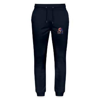 MUSHROOM - Stanley/Stella Mover Unisex Organic Jogging Trousers - navy - Front - Marisol (170cm) & Nik (191cm)