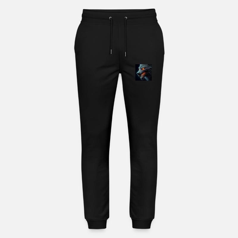 Loup Effrayant Dangereux Hyperréalisme 3D - Pantalon de jogging bio MOVER Stanley/Stella unisexe - noir