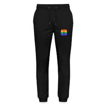 Paris Rainbow Tour Eiffel - Pantalon de jogging bio MOVER Stanley/Stella unisexe - noir - Devant - Marisol (170cm) & Nik (191cm)