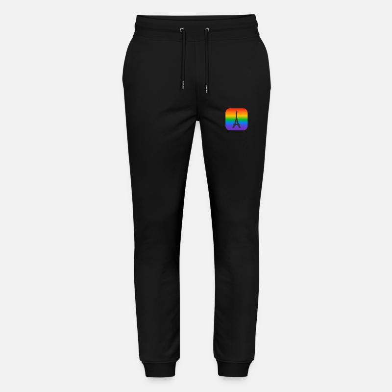 Paris Rainbow Tour Eiffel - Pantalon de jogging bio MOVER Stanley/Stella unisexe - noir