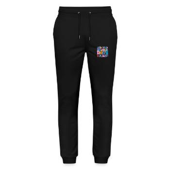 In My Double Digits Era Funny 10th Birthday Girl - Stanley/Stella Mover Unisex Organic Jogging Trousers - black - Front - Marisol (170cm) & Nik (191cm)
