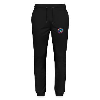 Turtle jumping out of the picture - Stanley/Stella Mover Unisex Organic Jogging Trousers - black - Front - Marisol (170cm) & Nik (191cm)