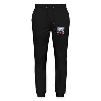 Little Nessie - Stanley/Stella Mover Unisex Organic Jogging Trousers - black - Front - Marisol (170cm) & Nik (191cm)