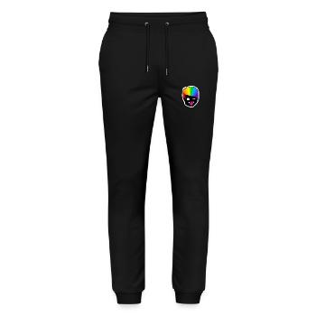 Zwinker Zunge : Sticky Queer Pride - Stanley/Stella Unisex Bio Jogginghose Mover  - Schwarz - Vorne - Marisol (170cm) & Nik (191cm)