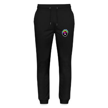 Hals über Kopf verliebt : Sticky Queer Pride - Stanley/Stella Unisex Bio Jogginghose Mover  - Schwarz - Vorne - Marisol (170cm) & Nik (191cm)
