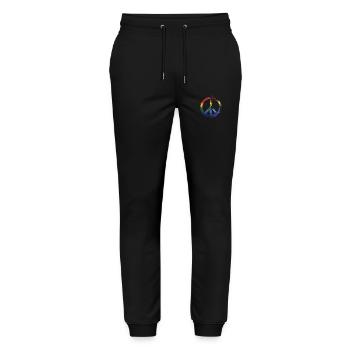 Arc-en-ciel de paix - Pantalon de jogging bio MOVER Stanley/Stella unisexe - noir - Devant - Marisol (170cm) & Nik (191cm)