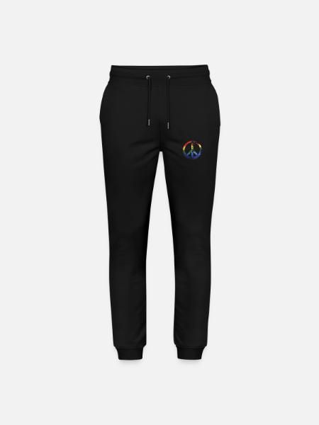 Peace Regenbogen - Stanley/Stella Unisex Bio Jogginghose Mover - Schwarz