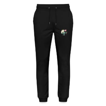 Cute baby elephant with balloon - gift idea - Stanley/Stella Mover Unisex Organic Jogging Trousers - black - Front - Marisol (170cm) & Nik (191cm)