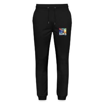 Laufende Frau 2 - Stanley/Stella Unisex Bio Jogginghose Mover  - Schwarz - Vorne - Marisol (170cm) & Nik (191cm)