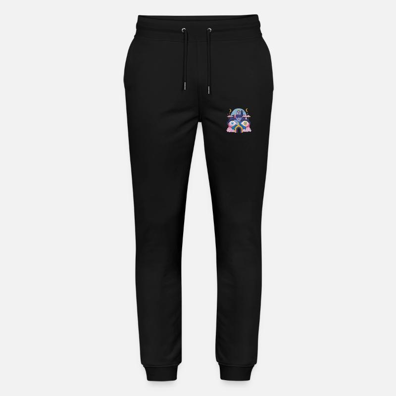 Psychedelic robot - Stanley/Stella Mover Unisex Organic Jogging Trousers - black