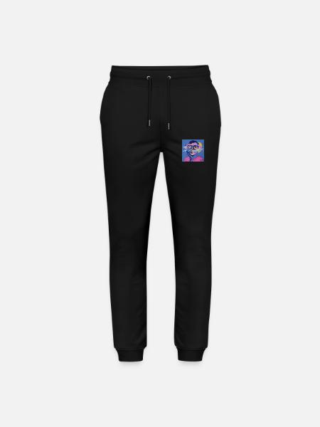 Psychedelic Face - Stanley/Stella Mover Unisex Organic Jogging Trousers - black