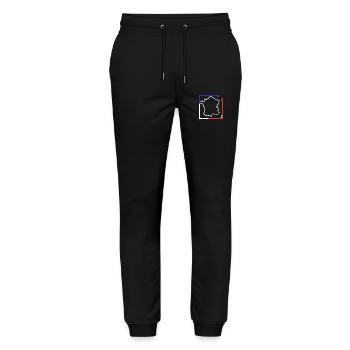 France blue white red - Stanley/Stella Mover Unisex Organic Jogging Trousers - black - Front - Marisol (170cm) & Nik (191cm)