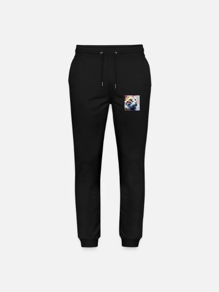 Katze weissrot - Stanley/Stella Unisex Bio Jogginghose Mover - Schwarz