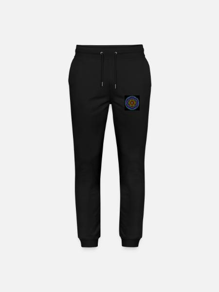 Hypnotic Rainbow - Stanley/Stella Mover Unisex Organic Jogging Trousers - black