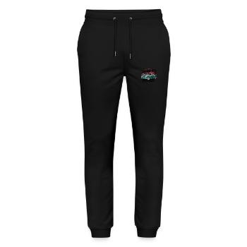 Je ne suis pas vieux, je suis un classique. - Pantalon de jogging bio MOVER Stanley/Stella unisexe - noir - Devant - Marisol (170cm) & Nik (191cm)