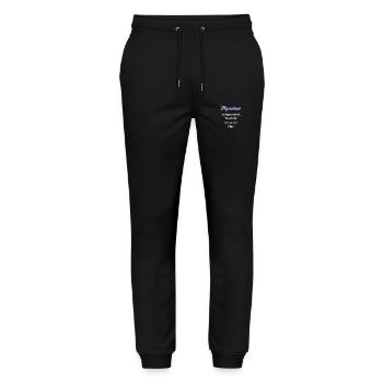 Logo signe astrologique "Verseau" - Pantalon de jogging bio MOVER Stanley/Stella unisexe - noir - Devant - Marisol (170cm) & Nik (191cm)