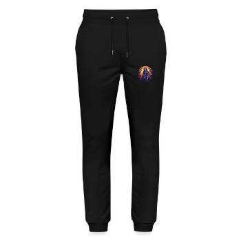 Gruseliges Halloween-partykostüm Sensenmann - Stanley/Stella Unisex Bio Jogginghose Mover  - Schwarz - Vorne - Marisol (170cm) & Nik (191cm)