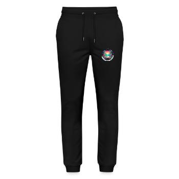 Holidays without wifi - Stanley/Stella Mover Unisex Organic Jogging Trousers - black - Front - Marisol (170cm) & Nik (191cm)