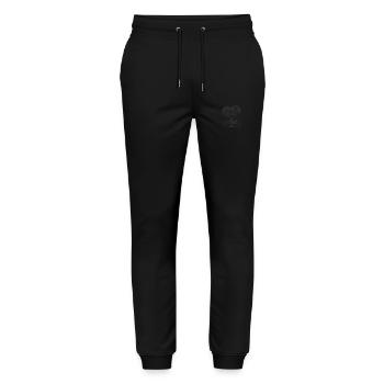 Ich brauche keinen Therapeuten ich habe einen Hund - Stanley/Stella Unisex Bio Jogginghose Mover  - Schwarz - Vorne - Marisol (170cm) & Nik (191cm)