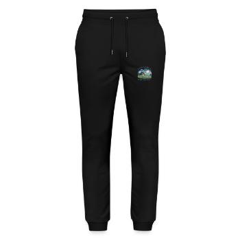 Vivre simplement, rêver grand - Pantalon de jogging bio MOVER Stanley/Stella unisexe - noir - Devant - Marisol (170cm) & Nik (191cm)