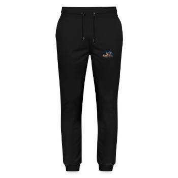 Live simply, dream big - Stanley/Stella Mover Unisex Organic Jogging Trousers - black - Front - Marisol (170cm) & Nik (191cm)