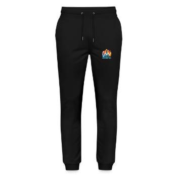 Gib alles, nur nicht auf Motivation Spruch - Stanley/Stella Unisex Bio Jogginghose Mover  - Schwarz - Vorne - Marisol (170cm) & Nik (191cm)