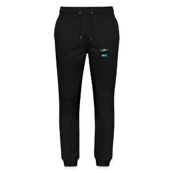 Adventure Awaits – Mountain Panorama - Stanley/Stella Mover Unisex Organic Jogging Trousers - black - Front - Marisol (170cm) & Nik (191cm)