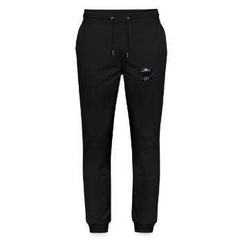 Adventure Awaits – Mountain Panorama - Stanley/Stella Mover Unisex Organic Jogging Trousers - black - Front - Marisol (170cm) & Nik (191cm)