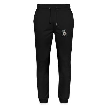 "Stay Wild, Moon Child – Moon and Stars" - Stanley/Stella Mover Unisex Organic Jogging Trousers - black - Front - Marisol (170cm) & Nik (191cm)