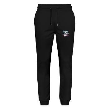 Dream Big, Hustle Hard – Nachthimmel - Stanley/Stella Unisex Bio Jogginghose Mover  - Schwarz - Vorne - Marisol (170cm) & Nik (191cm)