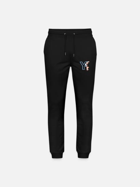 Blue Letter Y Bear - Stanley/Stella Mover Unisex Organic Jogging Trousers - black