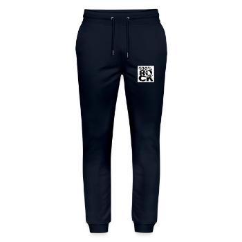 100 % Prozent Rock Heavy Metal Musik Text Logo Fun - Stanley/Stella Unisex Bio Jogginghose Mover  - Navy - Vorne - Marisol (170cm) & Nik (191cm)