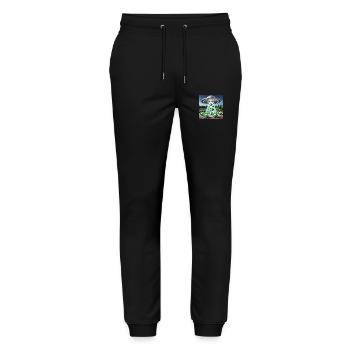 UFO & Cabbage - Green Invasion - Stanley/Stella Mover Unisex Organic Jogging Trousers - black - Front - Marisol (170cm) & Nik (191cm)