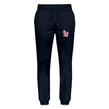 Crystal Pink - Stanley/Stella Mover Unisex Organic Jogging Trousers - navy - Front - Marisol (170cm) & Nik (191cm)